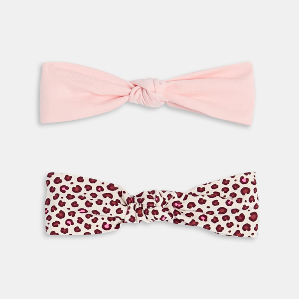 طوق شعر بعقدة فاخرة للطفلة الصغيرة (طقم من قطعتين)